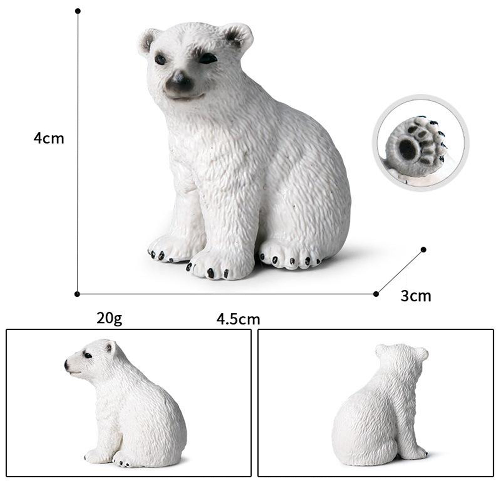 Lifelike Polar Animals Figure Wildlife Animal Kids Educational Learning Toy