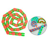 Wacky Tracks Snap and Click Sensory Toys Kids Adult Puzzles Orange Green