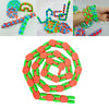 Load image into Gallery viewer, Wacky Tracks Snap and Click Sensory Toys Kids Adult Puzzles Orange Green