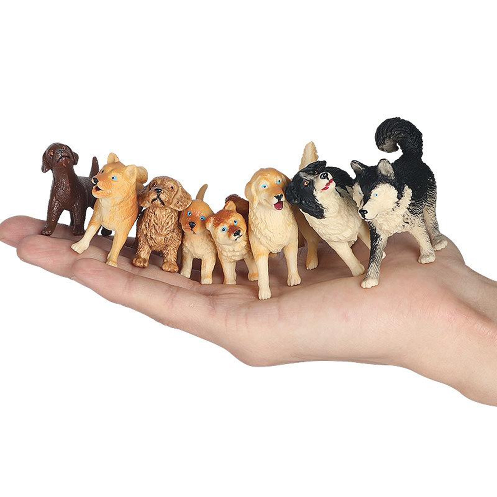 Solid Plastic Simulated Dog Model Decor Kids Toy Miniature Figurine Decor