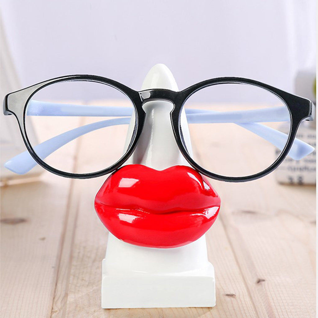 Resin Spectacle Stand Home Office Decorative Desk Eyeglasses Holder Lips