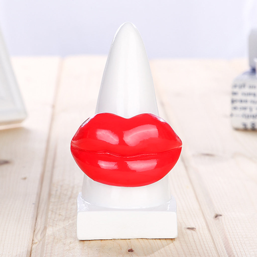 Resin Spectacle Stand Home Office Decorative Desk Eyeglasses Holder Lips