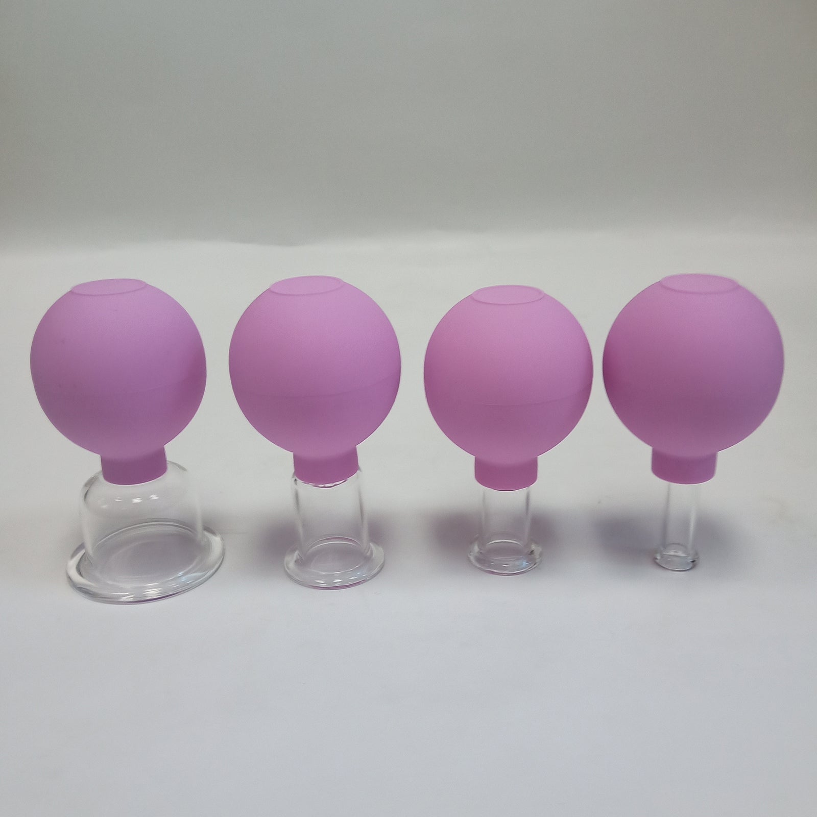 4 Pieces Safety Vacuum Cupping for Massage Body Face Leg Back Face Arm Back Purple pink