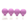 4 Pieces Safety Vacuum Cupping for Massage Body Face Leg Back Face Arm Back Purple pink