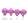 4 Pieces Safety Vacuum Cupping for Massage Body Face Leg Back Face Arm Back Purple pink