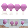 4 Pieces Safety Vacuum Cupping for Massage Body Face Leg Back Face Arm Back Purple pink