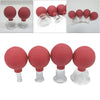 4 Pieces Safety Vacuum Cupping for Massage Body Face Leg Back Face Arm Back red