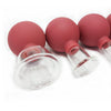 4 Pieces Safety Vacuum Cupping for Massage Body Face Leg Back Face Arm Back red