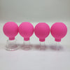 4 Pieces Safety Vacuum Cupping for Massage Body Face Leg Back Face Arm Back rose Red