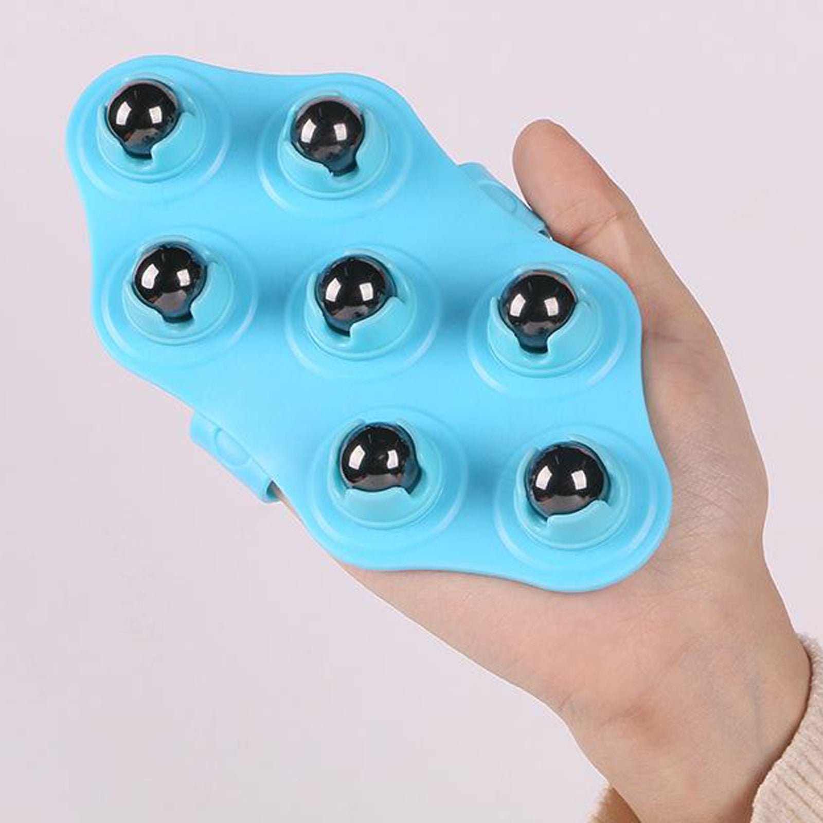 Palm Shaped Hand Held Massager Pain Relief for Foot, Hamstrings, Thighs Blue Magnetic