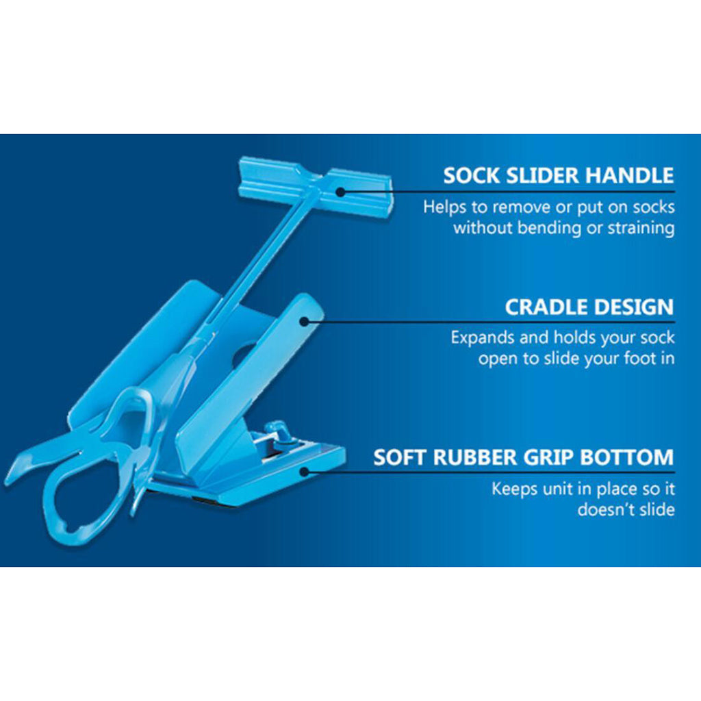 Sock Aid Slider Easy On Off Pulling Assist for Elderly Disabled Handicapped