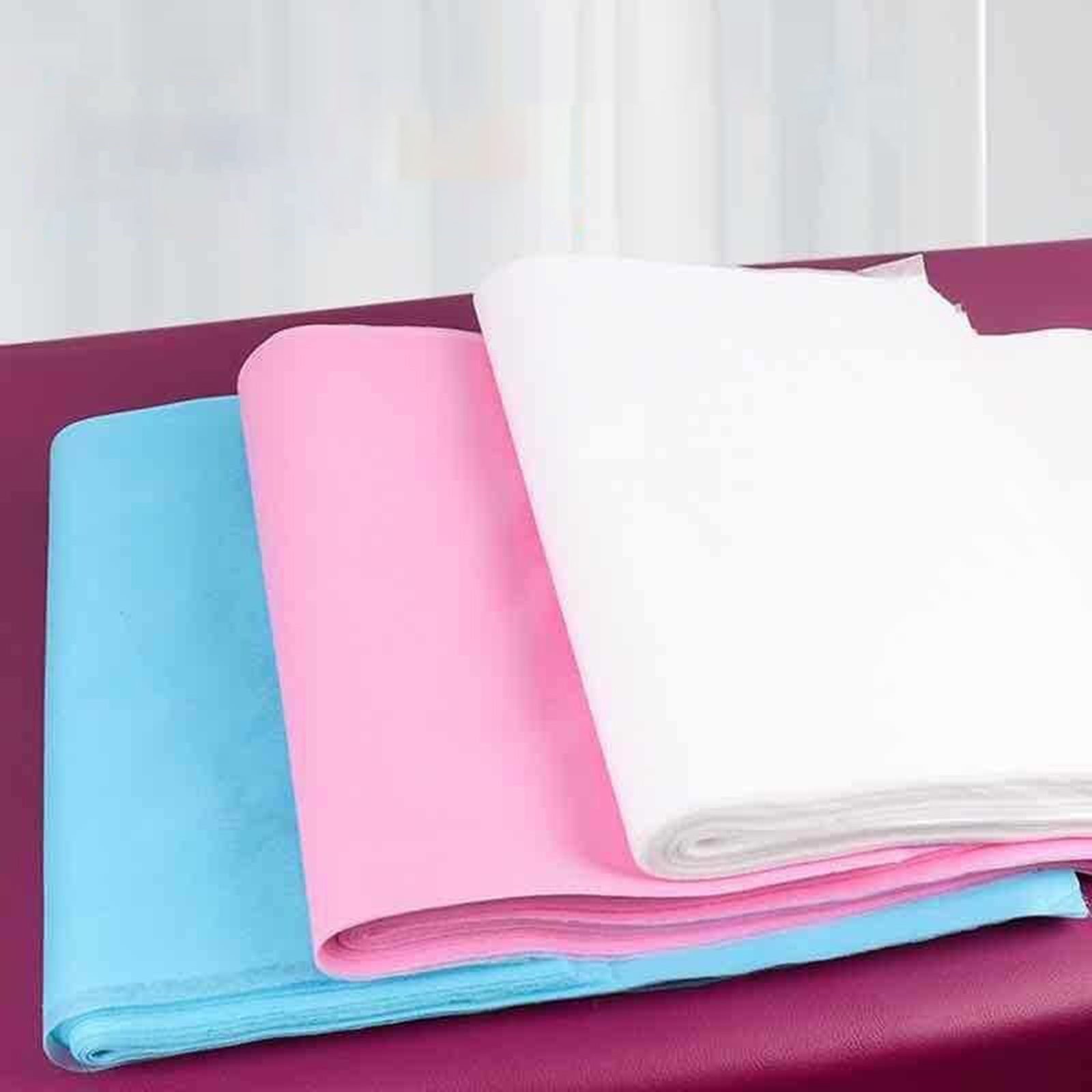 100x 15.7"x27.6" Disposable Bed Sheets Non-woven for Massage SPA Table Blue