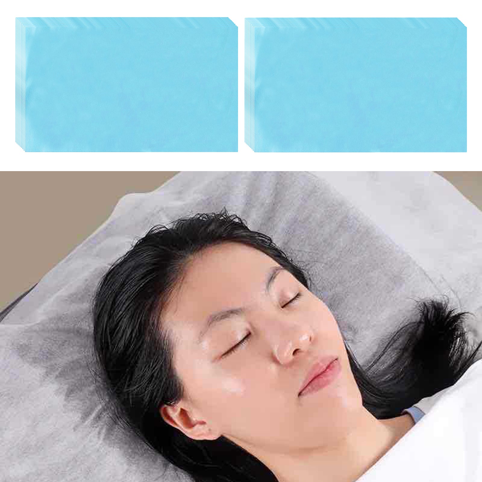 100x 15.7"x27.6" Disposable Bed Sheets Non-woven for Massage SPA Table Blue