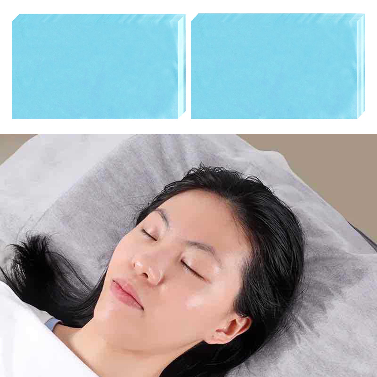 100x 15.7"x27.6" Disposable Bed Sheets Non-woven for Massage SPA Table Blue