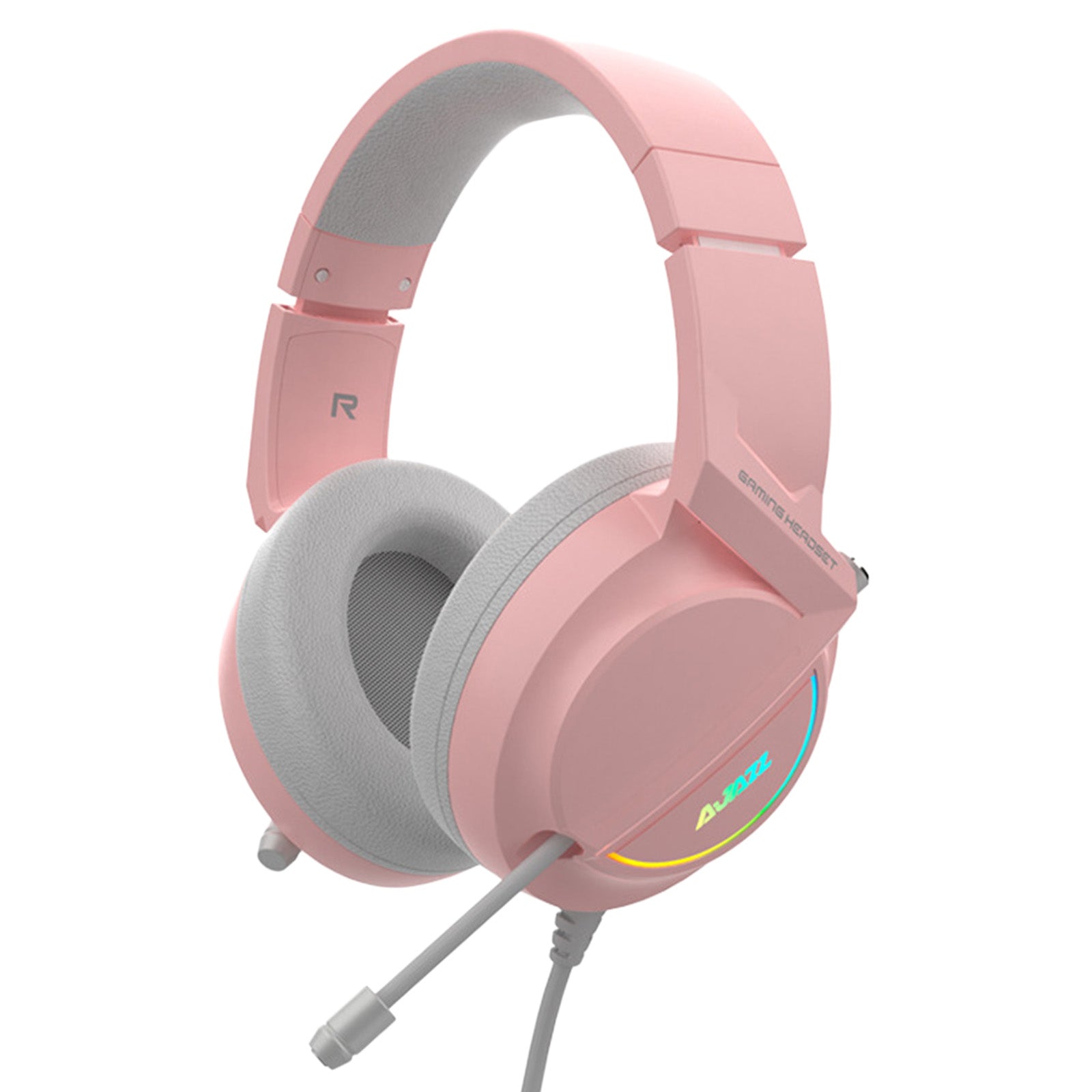 AX365 Gaming Headset 7.1 Channel Surround w/ Retractable MIC For PC Laptop Pink 3.5mm