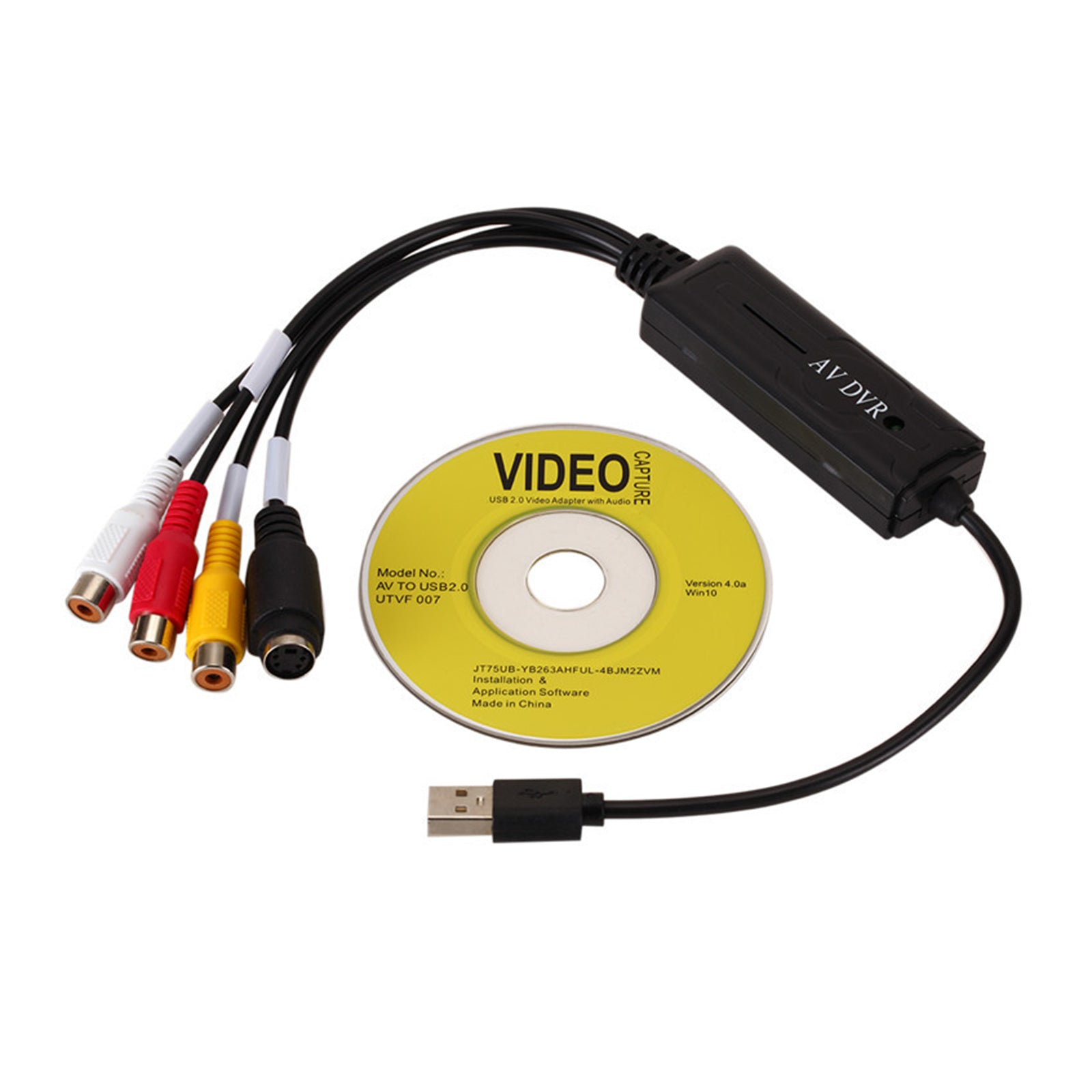 USB 2.0 Video Capture Card Recorder Grabber VHS to DVD Converter Adapter