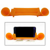 Silicone Sound Amplifier Phone 2 Horn Stand for iPhone 6 6s 7  orange