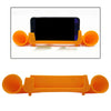 Silicone Sound Amplifier Phone 2 Horn Stand for iPhone 6 6s 7  orange