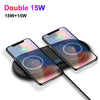 Dual 15W Qi Wireless Fast Charger Dual Seat Pad for Samsung S20 S10 New