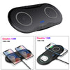 Dual 15W Qi Wireless Fast Charger Dual Seat Pad for Samsung S20 S10 New