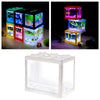 Mini Fish Tank LED Light Clear Ornament Aquarium Office Desktop Decor White