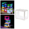 Mini Fish Tank LED Light Clear Ornament Aquarium Office Desktop Decor White