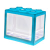 Mini Fish Tank LED Light Clear Ornament Aquarium Office Desktop Decor Blue