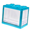 Mini Fish Tank LED Light Clear Ornament Aquarium Office Desktop Decor Blue