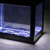 Mini Fish Tank LED Light Clear Ornament Aquarium Office Desktop Decor Black