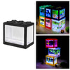 Mini Fish Tank LED Light Clear Ornament Aquarium Office Desktop Decor Black