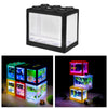 Mini Fish Tank LED Light Clear Ornament Aquarium Office Desktop Decor Black