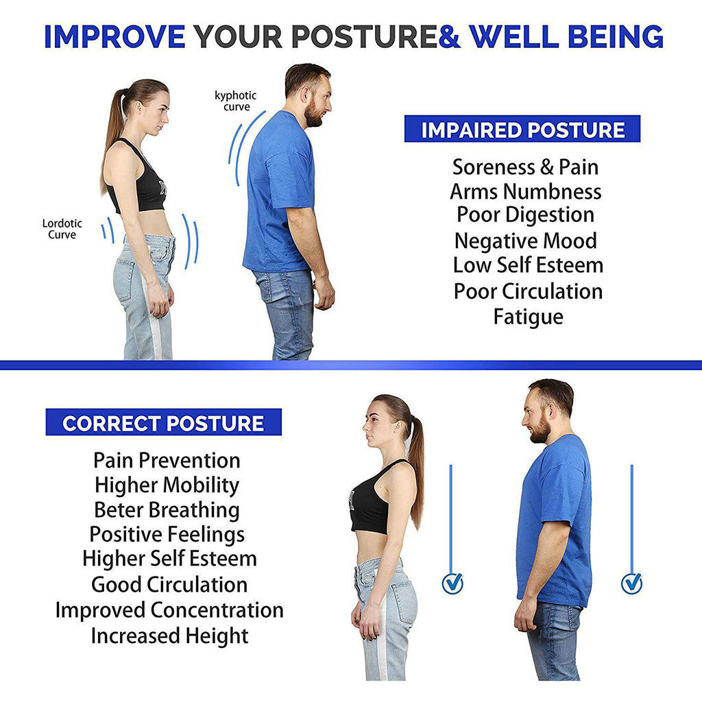 Men Women Adjustable Posture Corrector Low Back Support L 37-48Inch