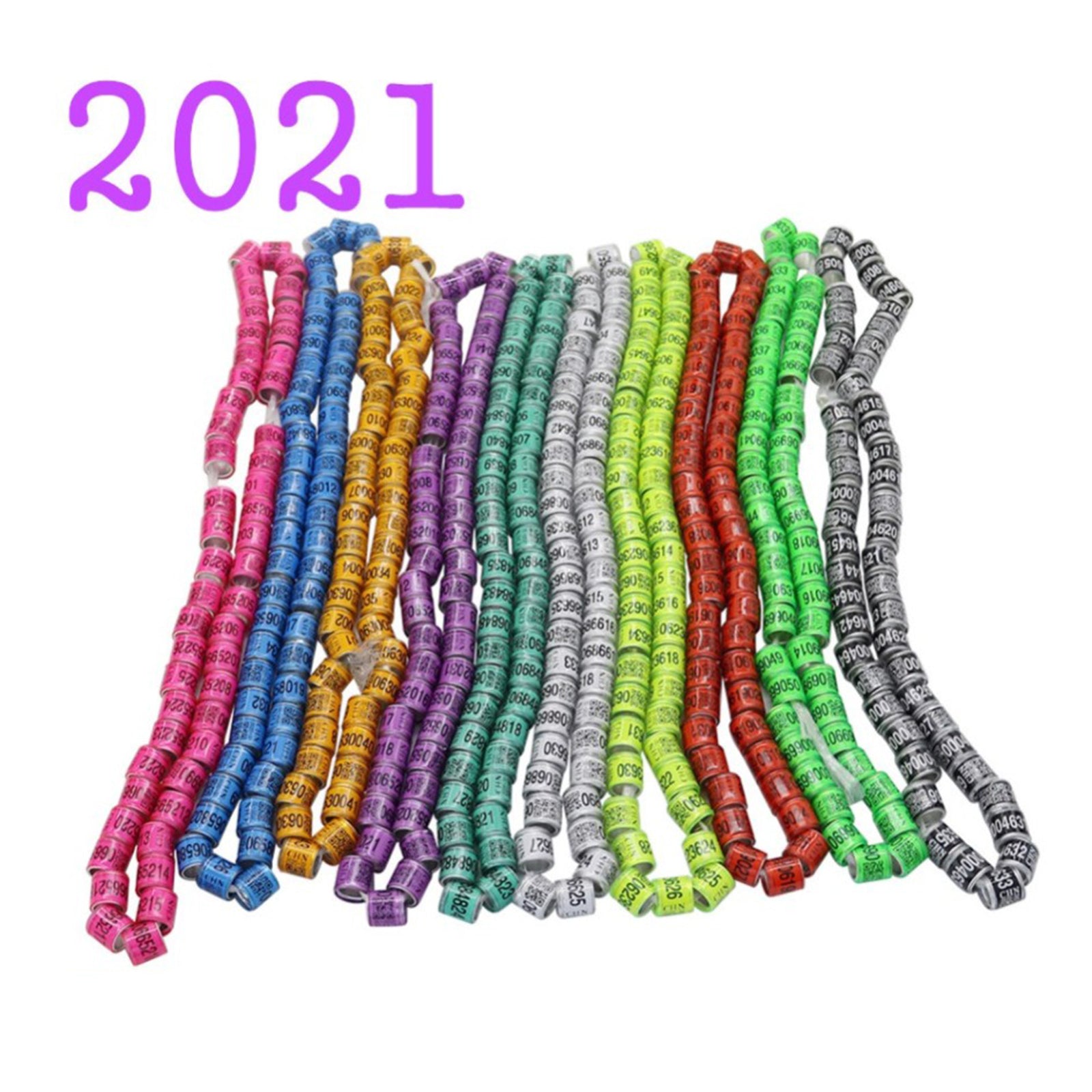 100pcs Identify Dove Rings Leg Rings Pigeon Bands for Canary Purle