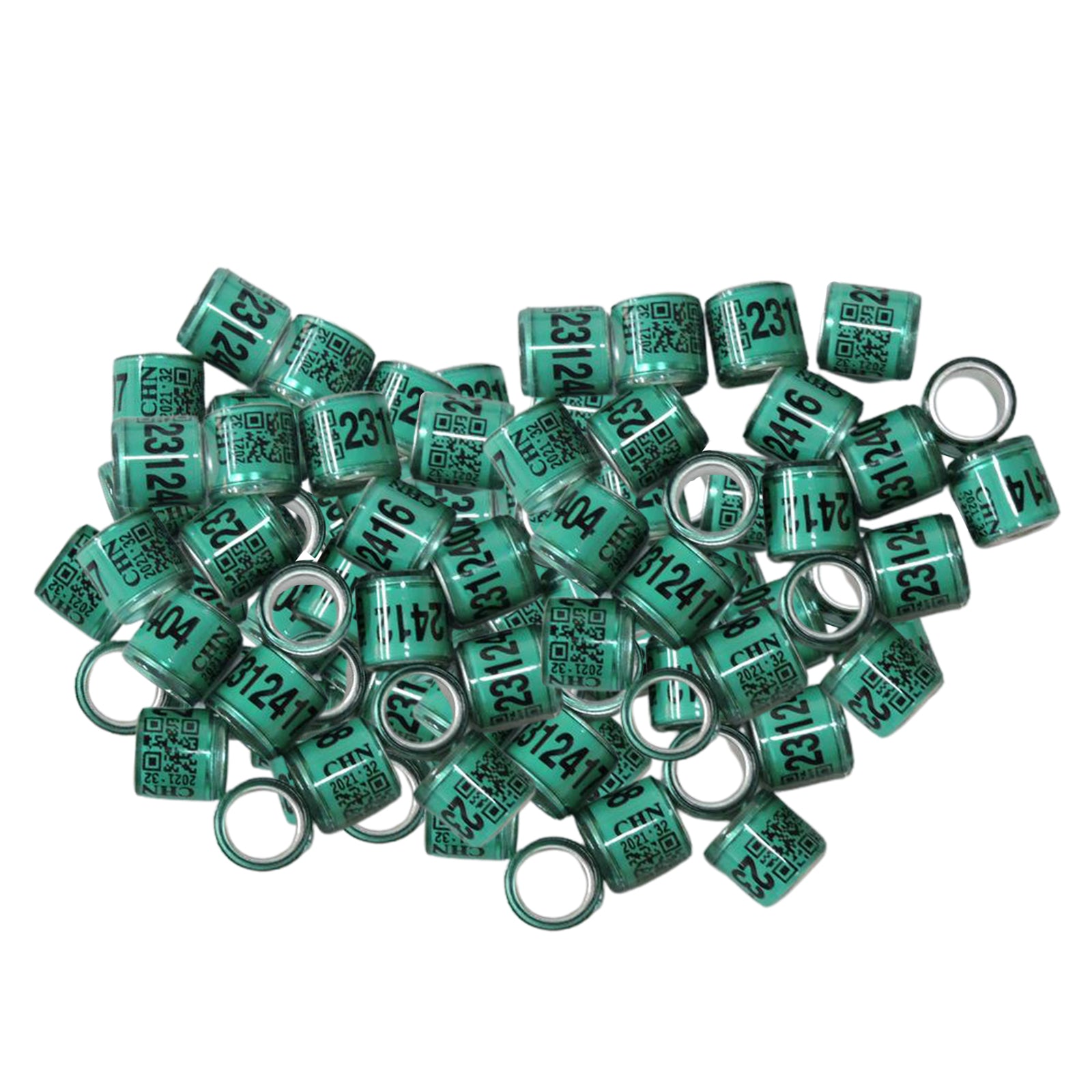 100pcs Identify Dove Rings Leg Rings Pigeon Bands for Canary Green