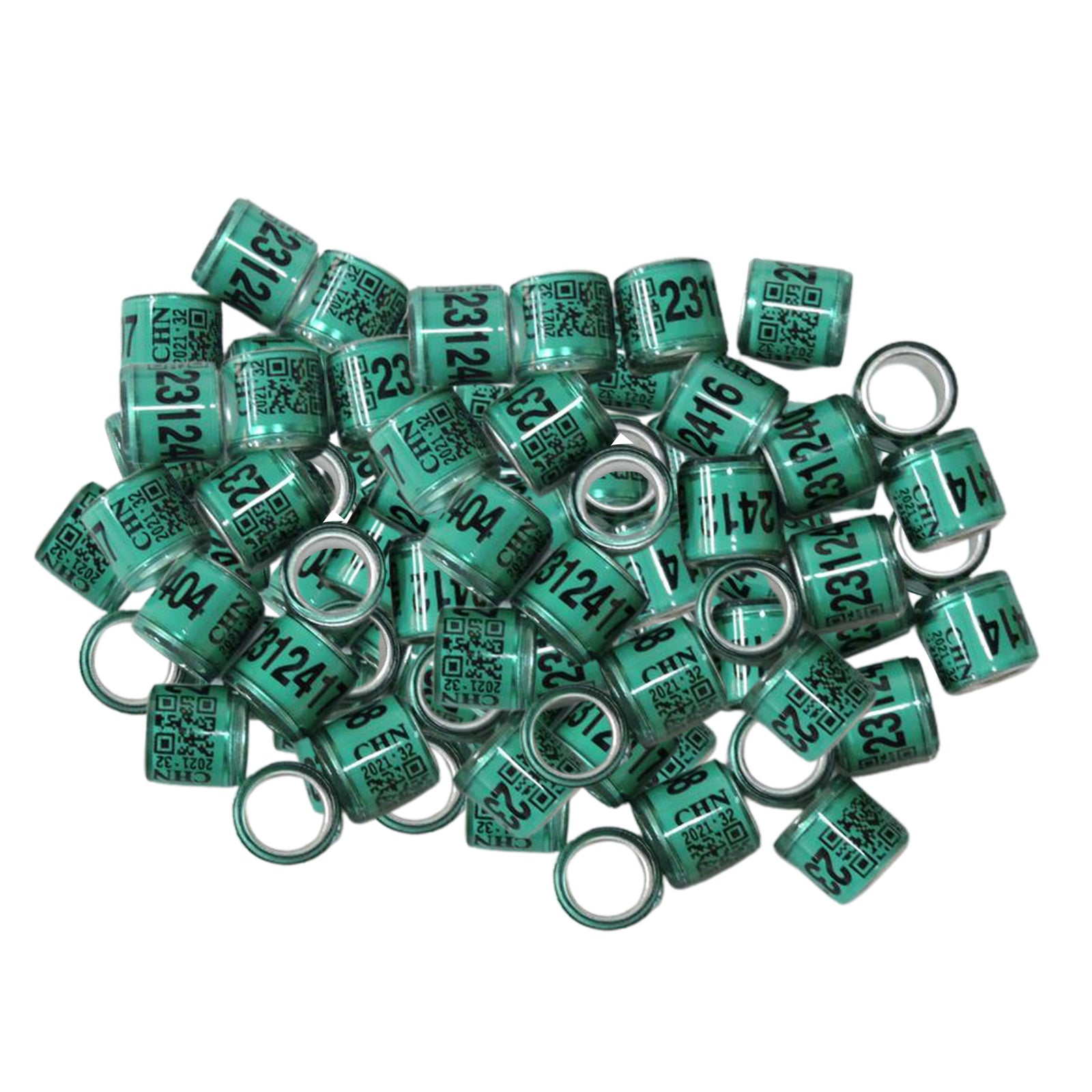 100pcs Identify Dove Rings Leg Rings Pigeon Bands for Canary Green