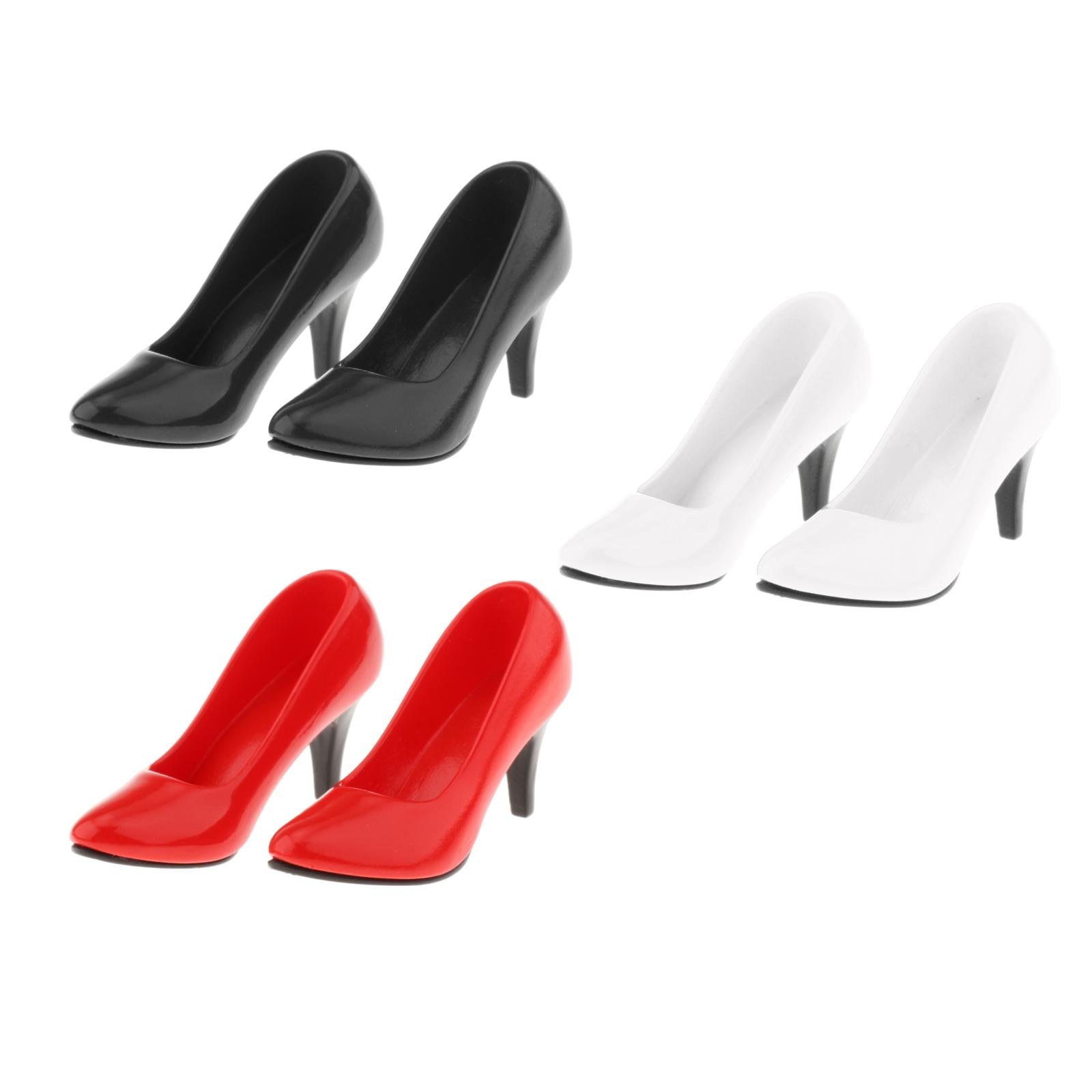 1/6 Womans Fashion High Heel Shoes Pump for 12inch OB OD Figures White