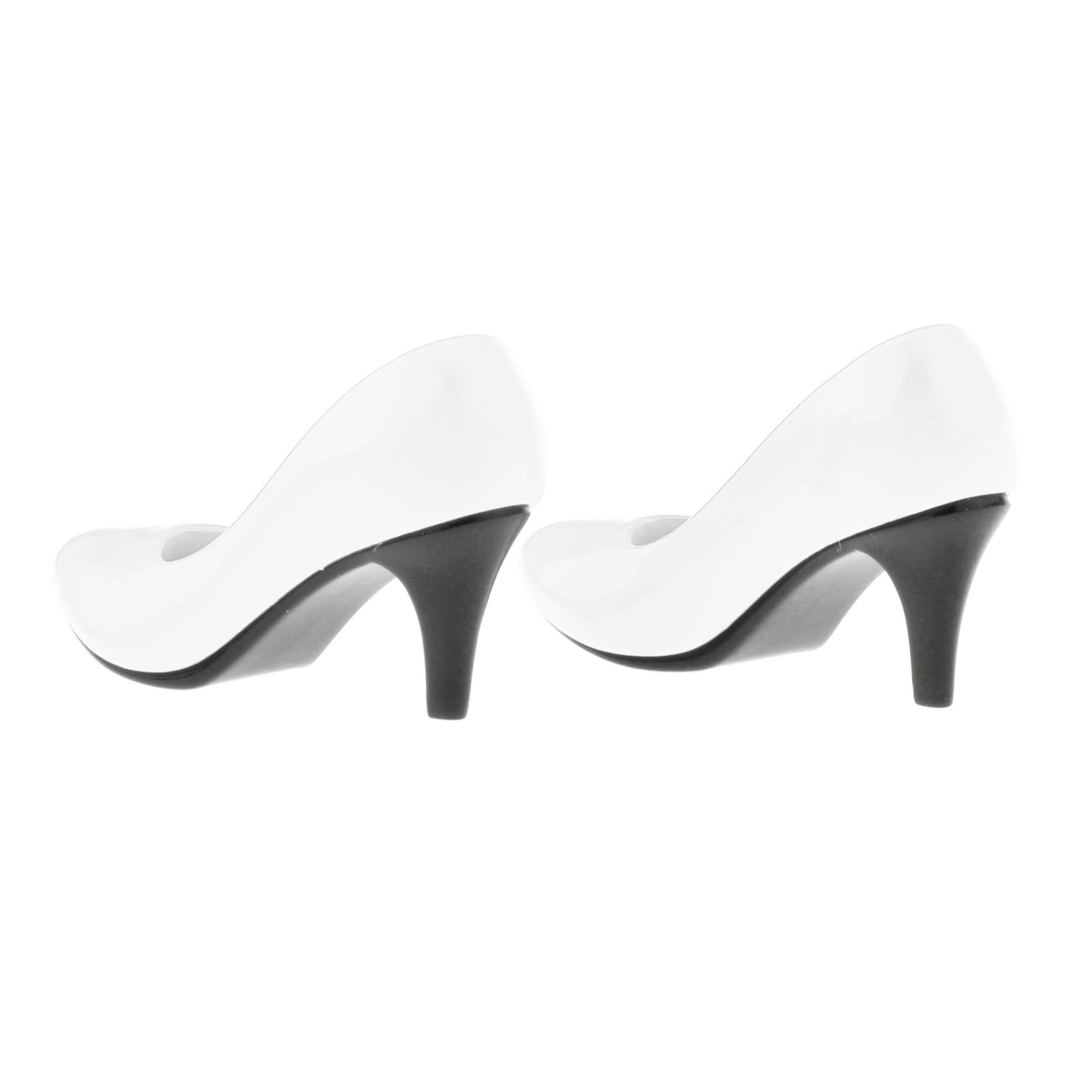 1/6 Womans Fashion High Heel Shoes Pump for 12inch OB OD Figures White