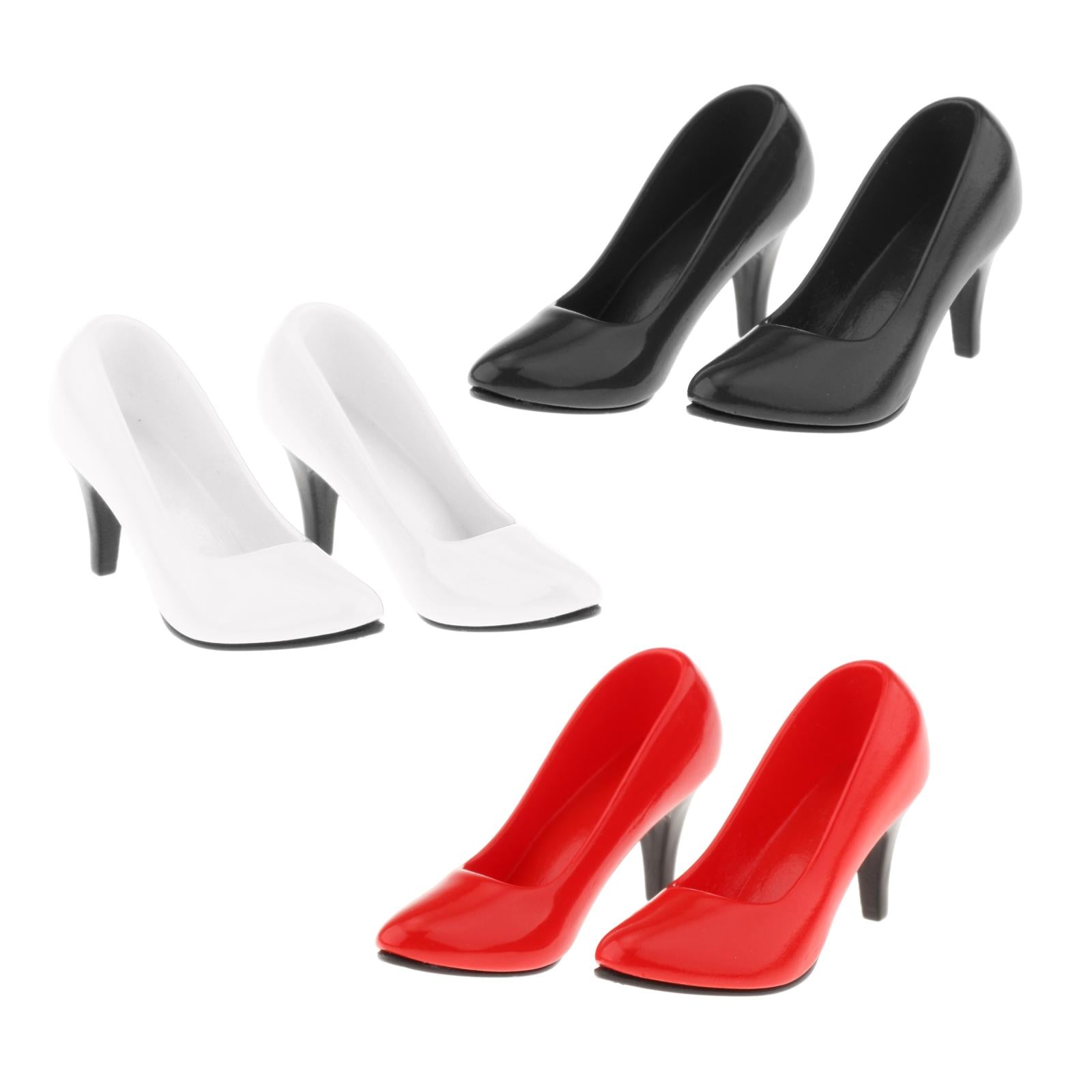 1/6 Womans Fashion High Heel Shoes Pump for 12inch OB OD Figures White