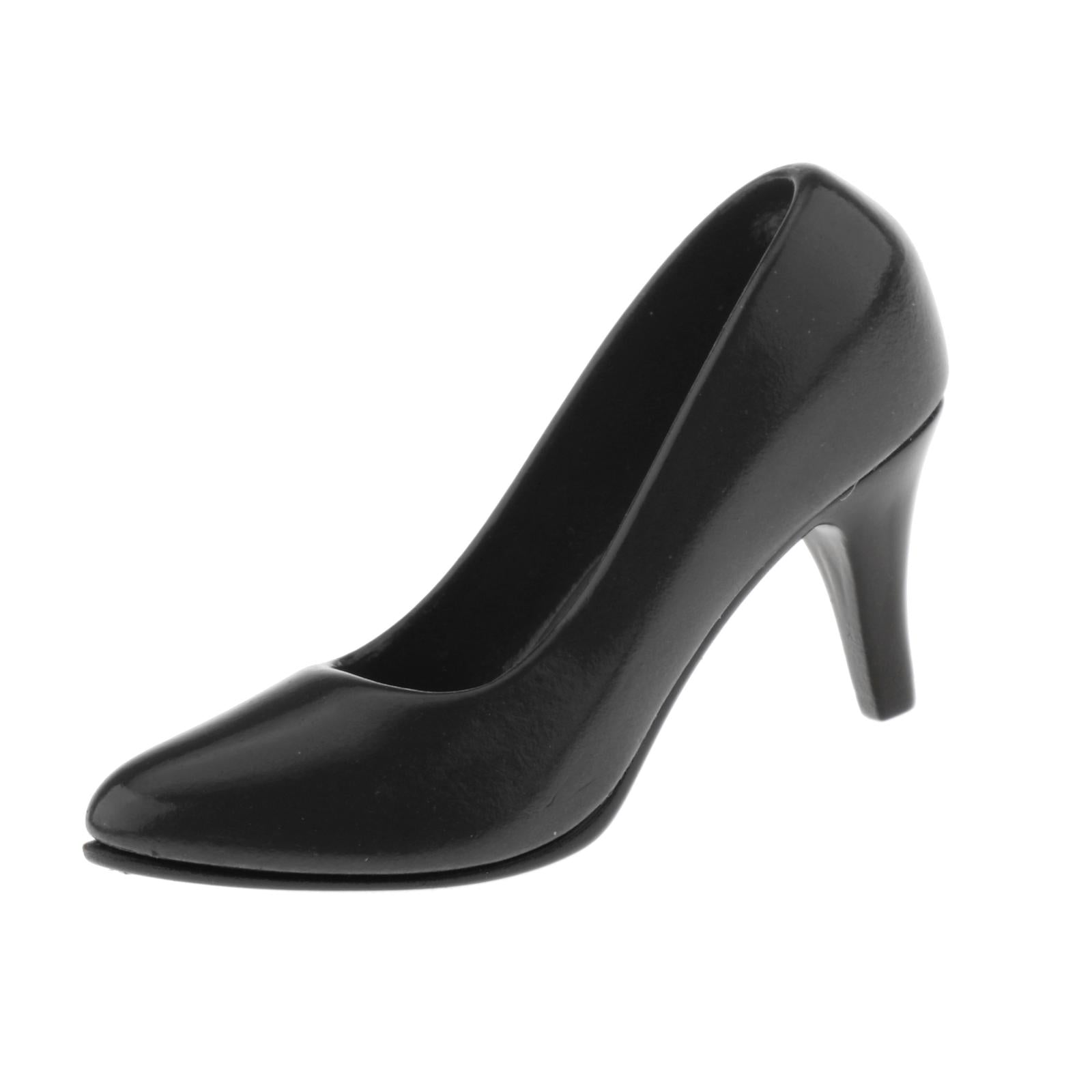 1/6 Womans Fashion High Heel Shoes Pump for 12inch OB OD Figures Black