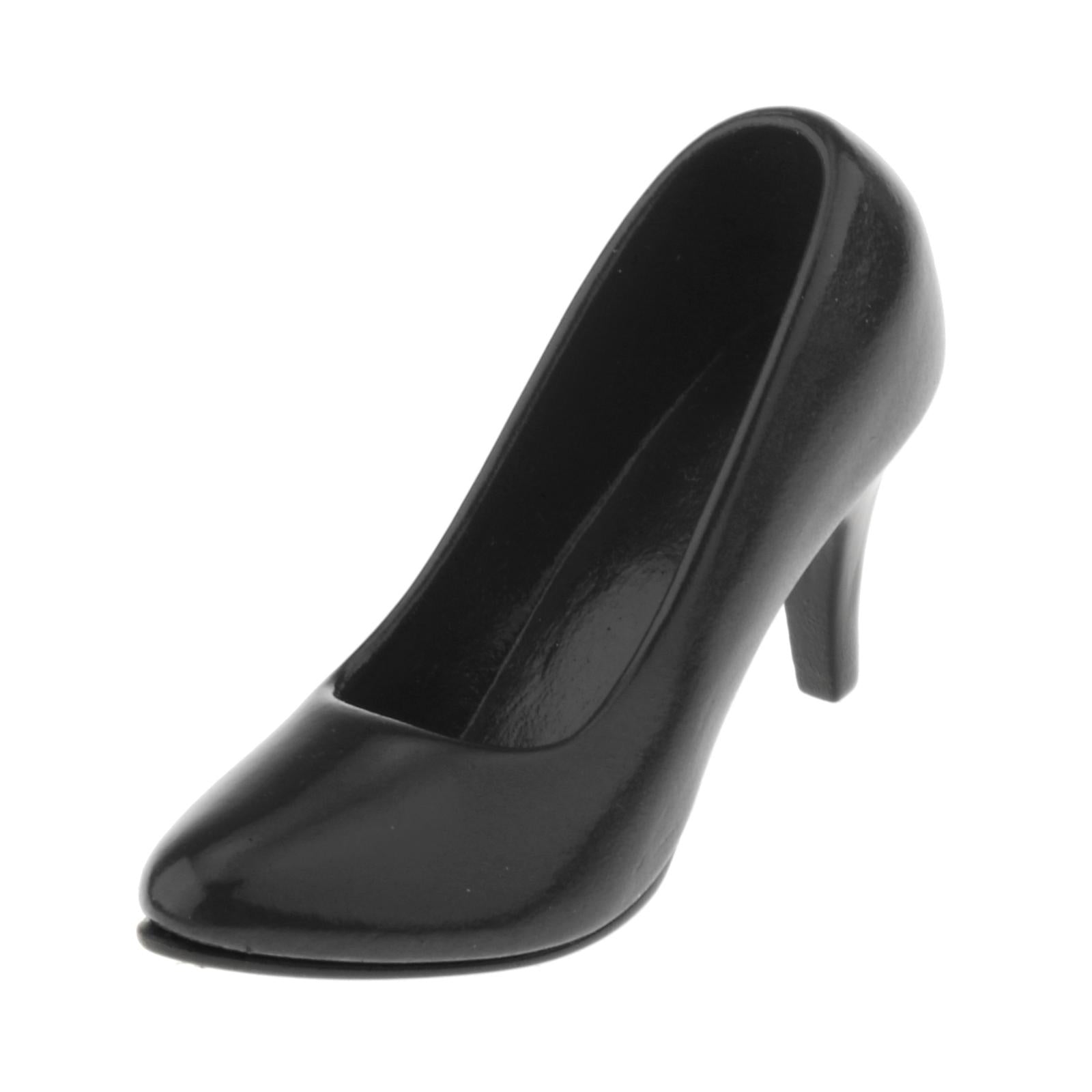 1/6 Womans Fashion High Heel Shoes Pump for 12inch OB OD Figures Black