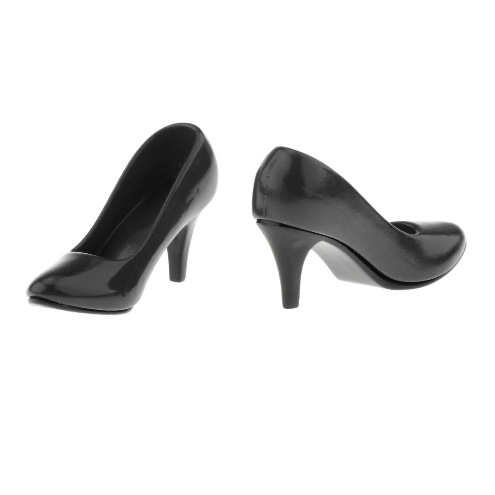 1/6 Womans Fashion High Heel Shoes Pump for 12inch OB OD Figures Black