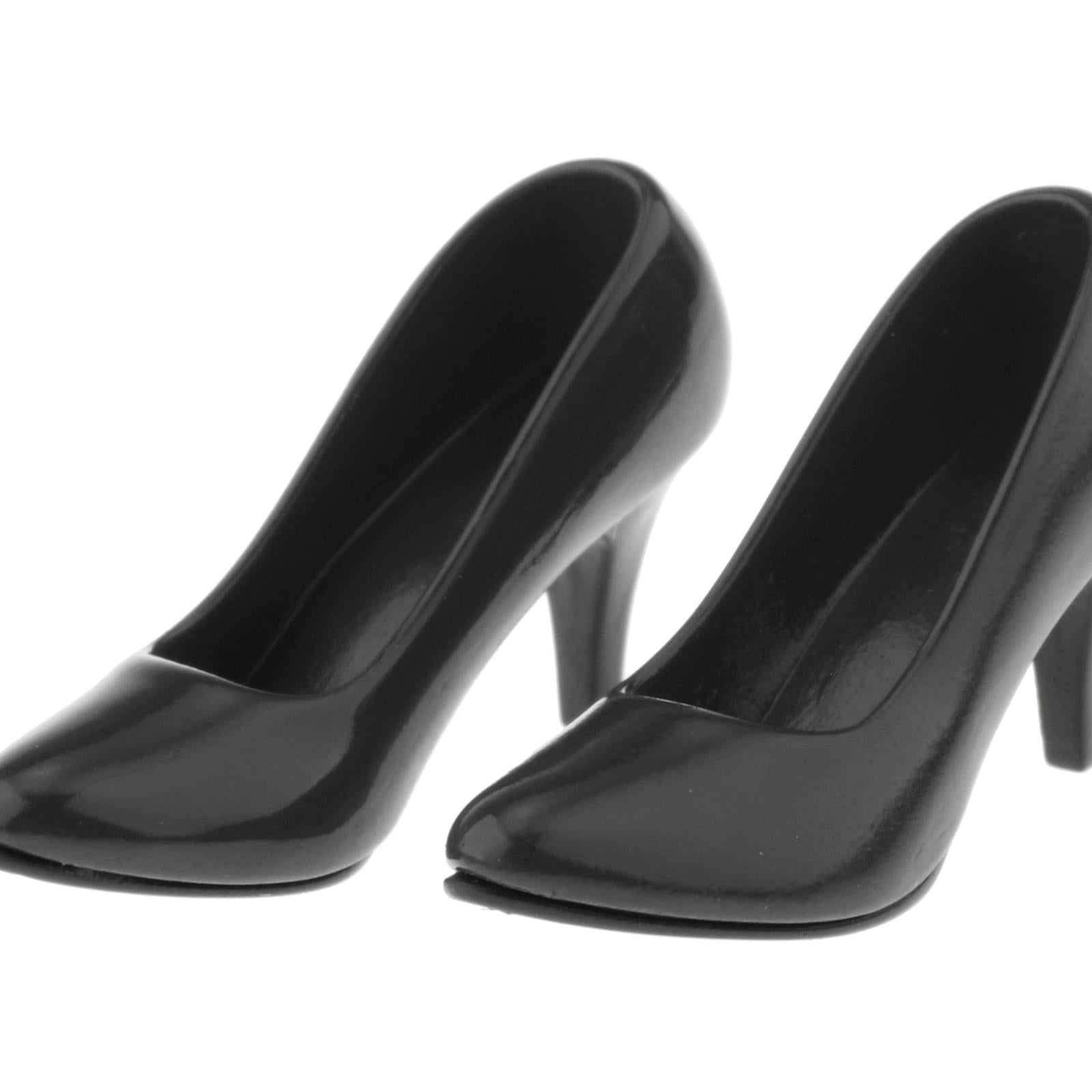 1/6 Womans Fashion High Heel Shoes Pump for 12inch OB OD Figures Black