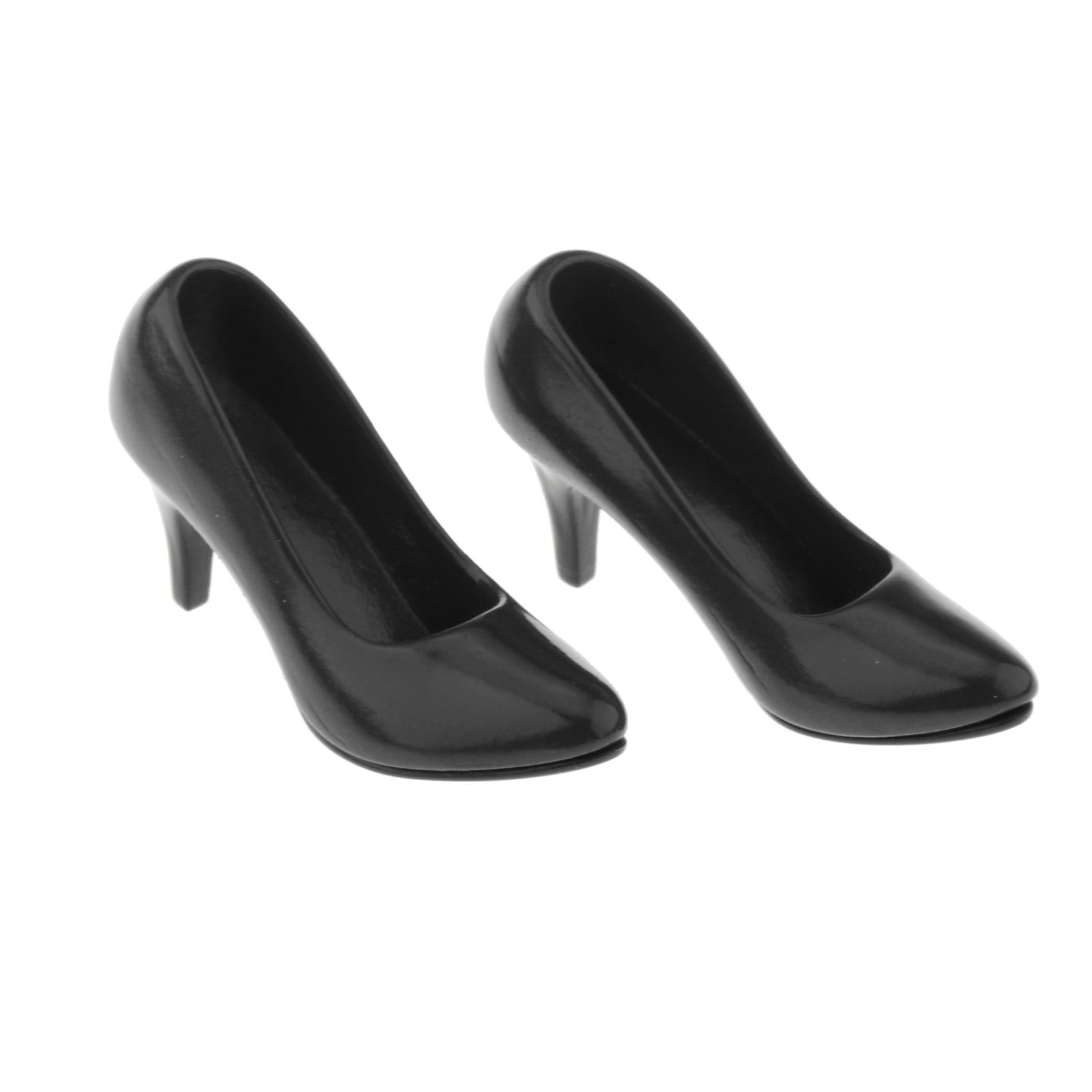 1/6 Womans Fashion High Heel Shoes Pump for 12inch OB OD Figures Black