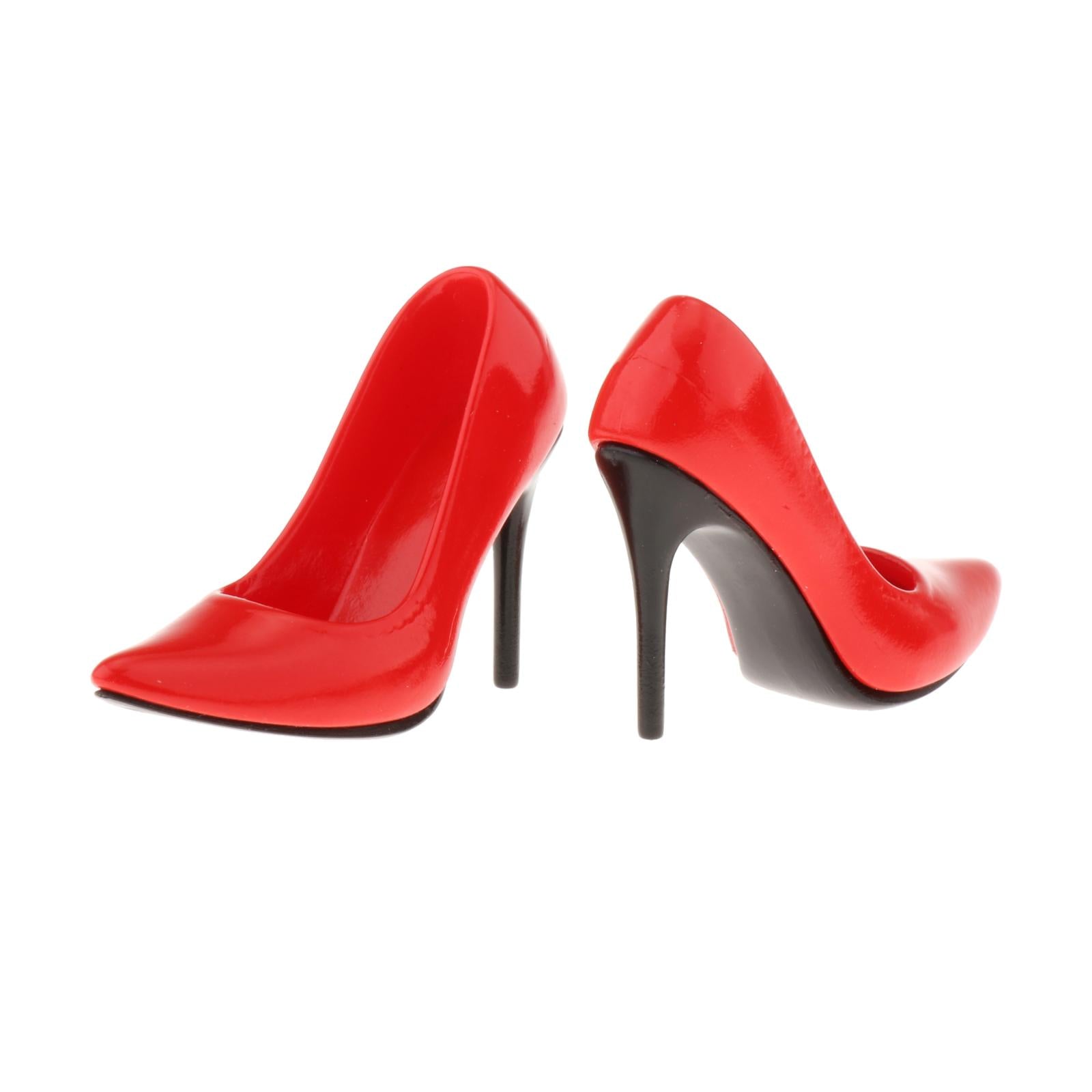 1/6 Scale Fashion High Heels Shoes for 12'' OD Kumik Action Figures Red