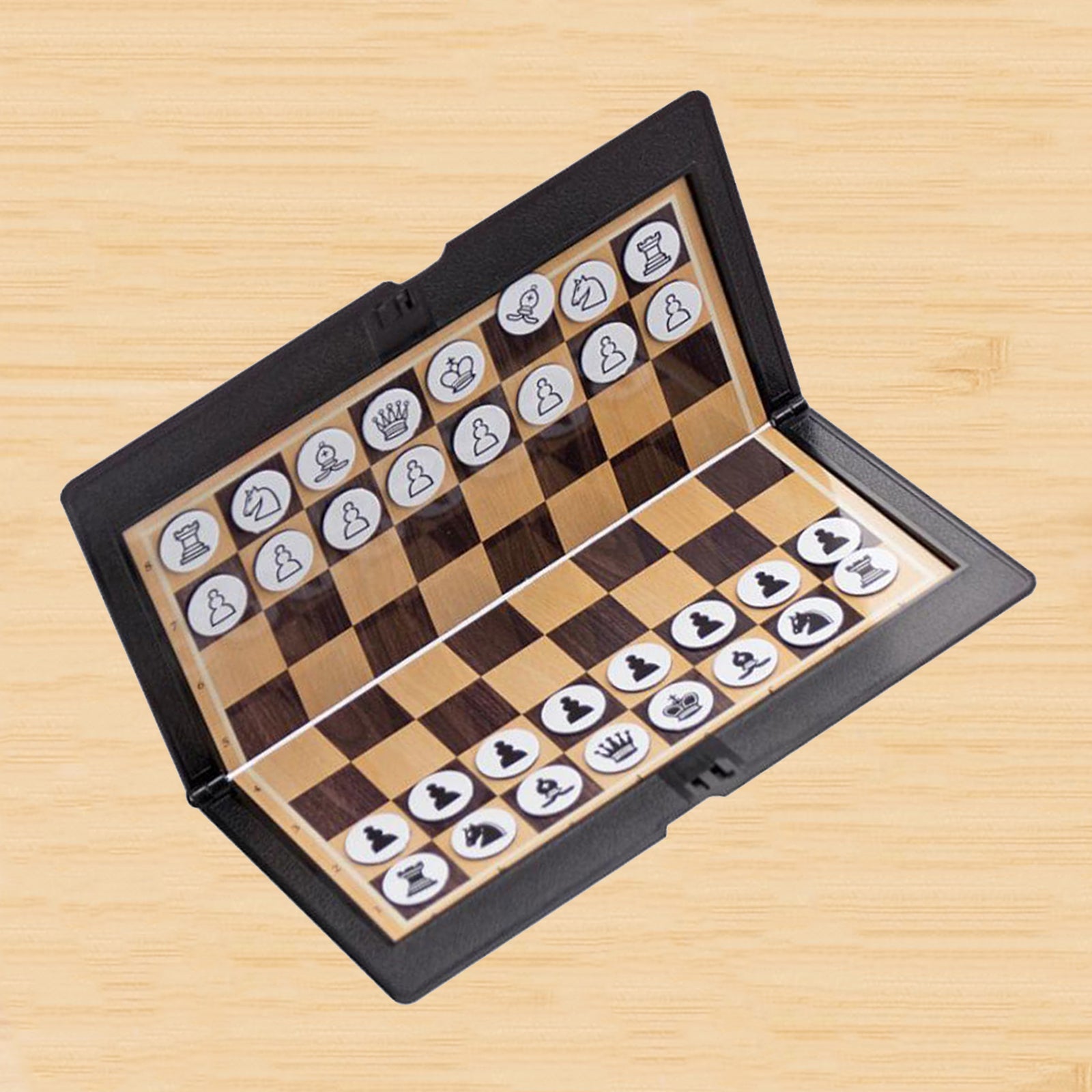 Foldable Mini Magnetic Chess Set Portable Wallet Pocket Chess Board Game Set