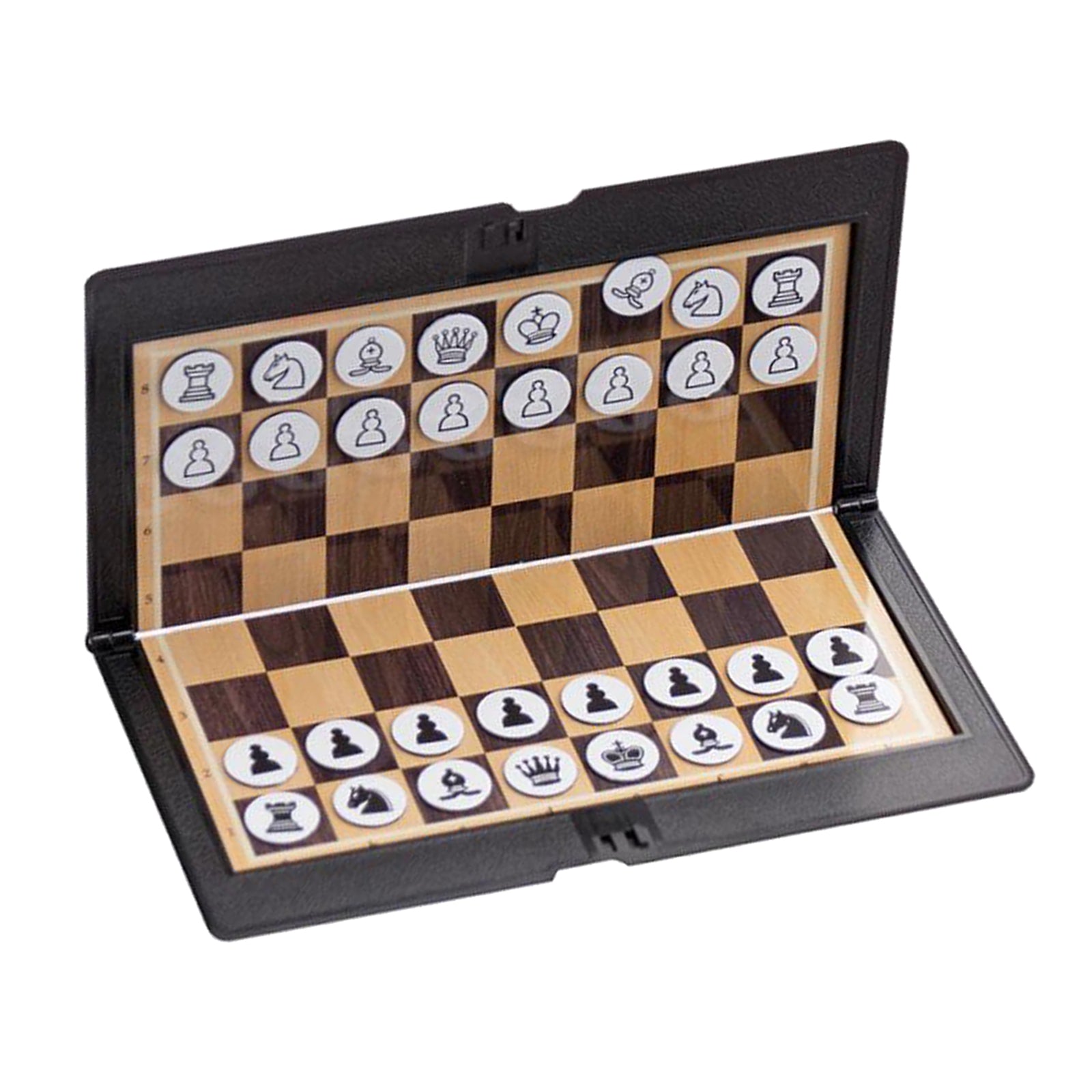 Foldable Mini Magnetic Chess Set Portable Wallet Pocket Chess Board Game Set