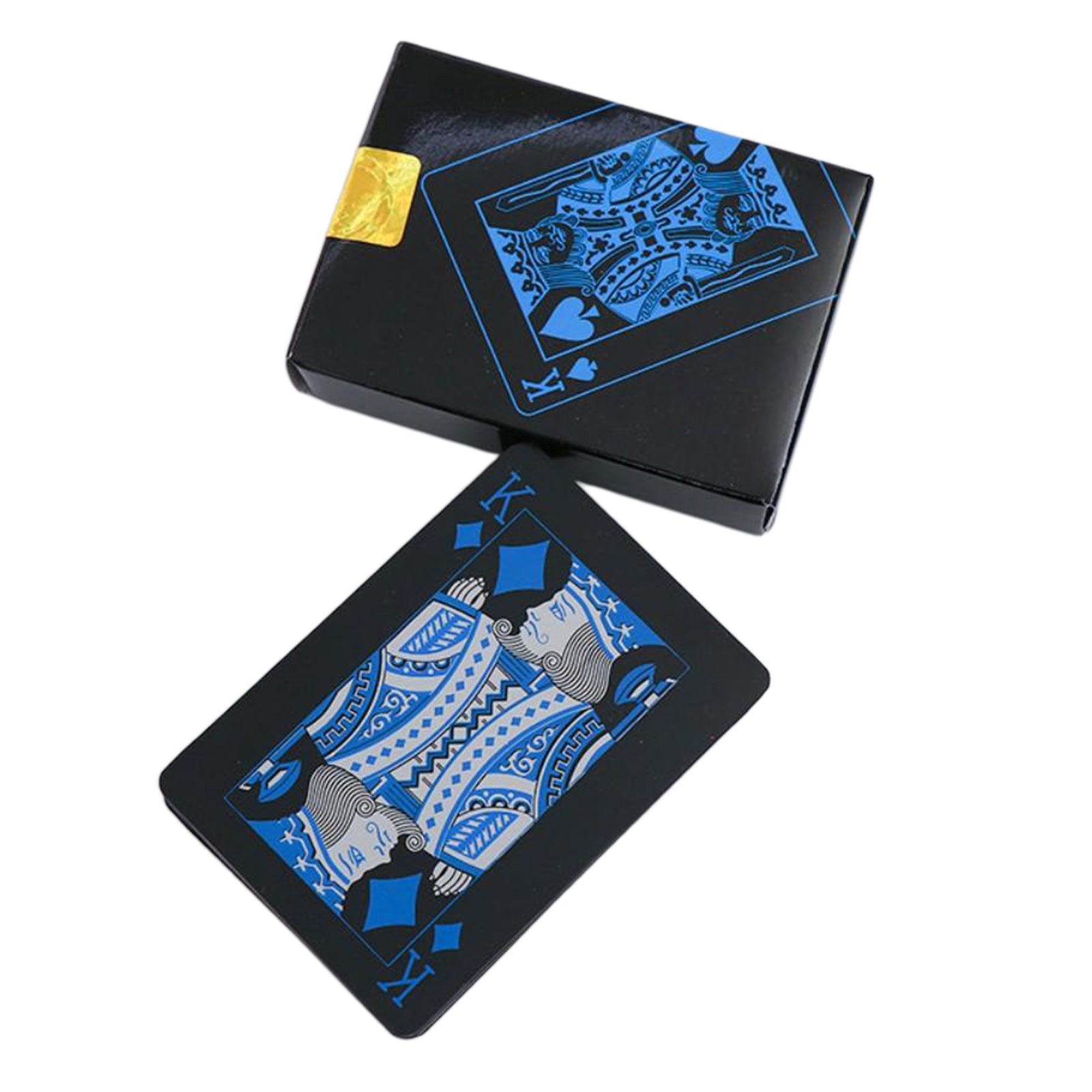 Waterproof PVC Playing Cards Black Poker Party Magic Game Fun Blue Silver