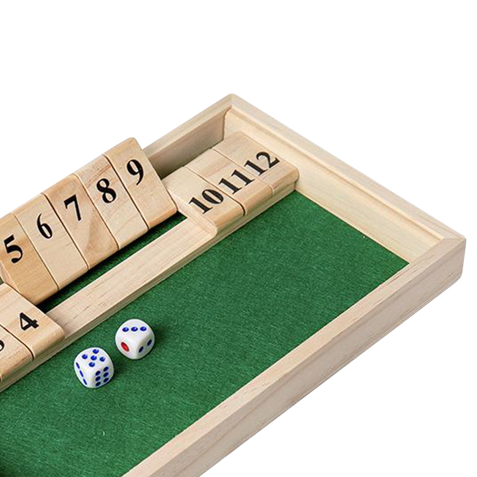 Shut The Box Game - 12 Numbers Wooden Dice Game Game Family Traditional Game