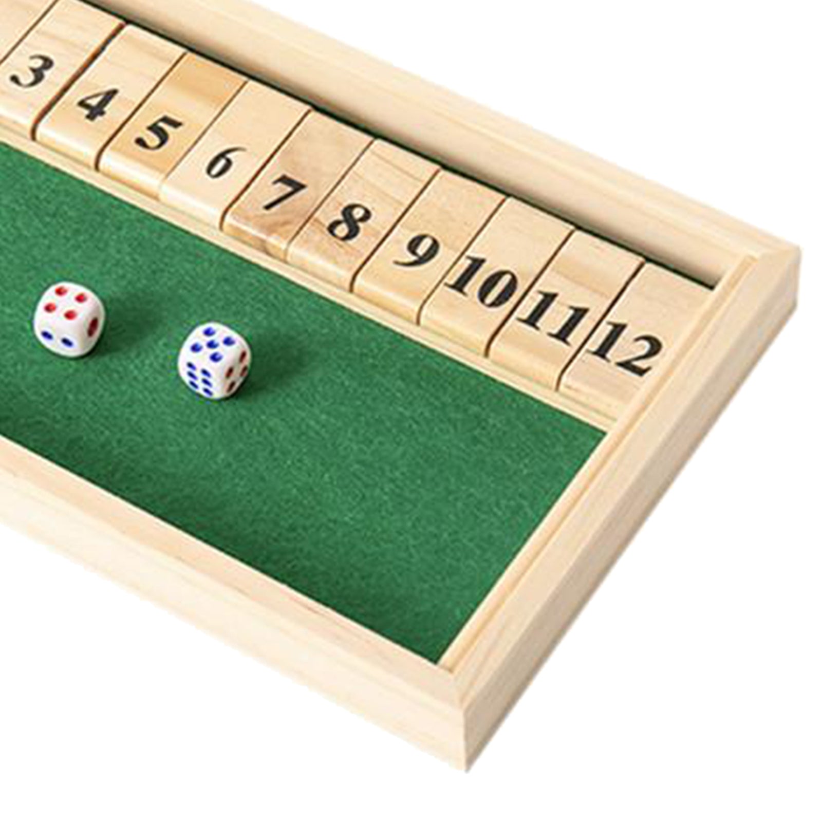 Shut The Box Game - 12 Numbers Wooden Dice Game Game Family Traditional Game