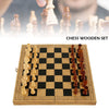 Load image into Gallery viewer, 3-in-1 International Wooden Folding Chess Checker&amp; Backgammon Board Game Set 29x29x3cm